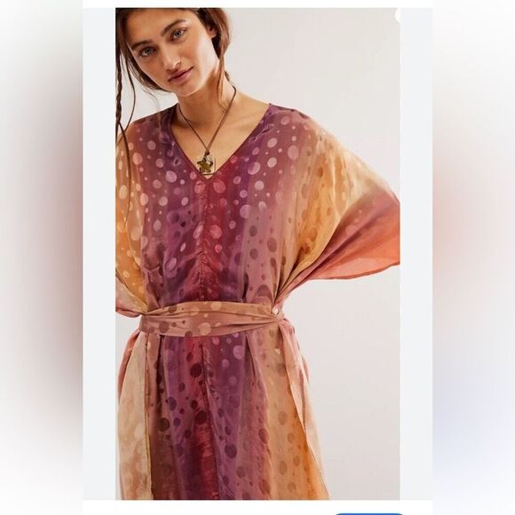 Free People Jen's Pirate Booty Electric Universe Kaftan Size - Picture 4 of 8